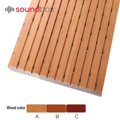 Auditorium/church Eco Friendly Cheap MDF Fire Retardant Acoustic Grooved panel